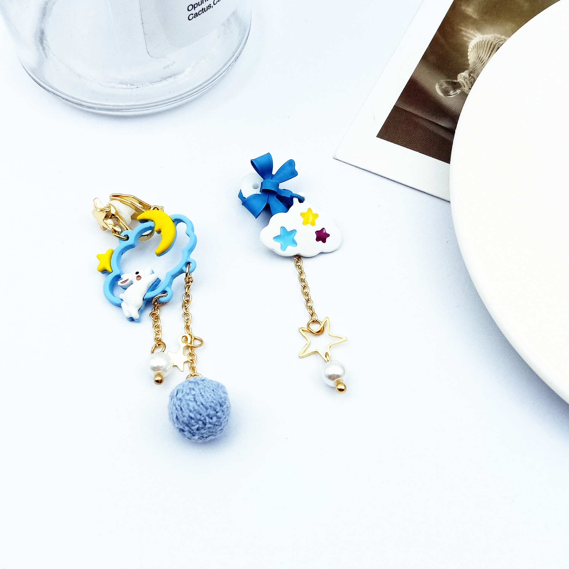 Sweet Cartoon Enamel Alloy Drop Earrings display picture 5