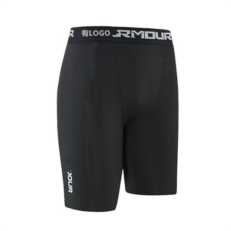 Sports Tight Shorts Men's Running Fitness Training Quick-Drying Compression High-Elastic Basketball Football Morning Running Five-Point Pants