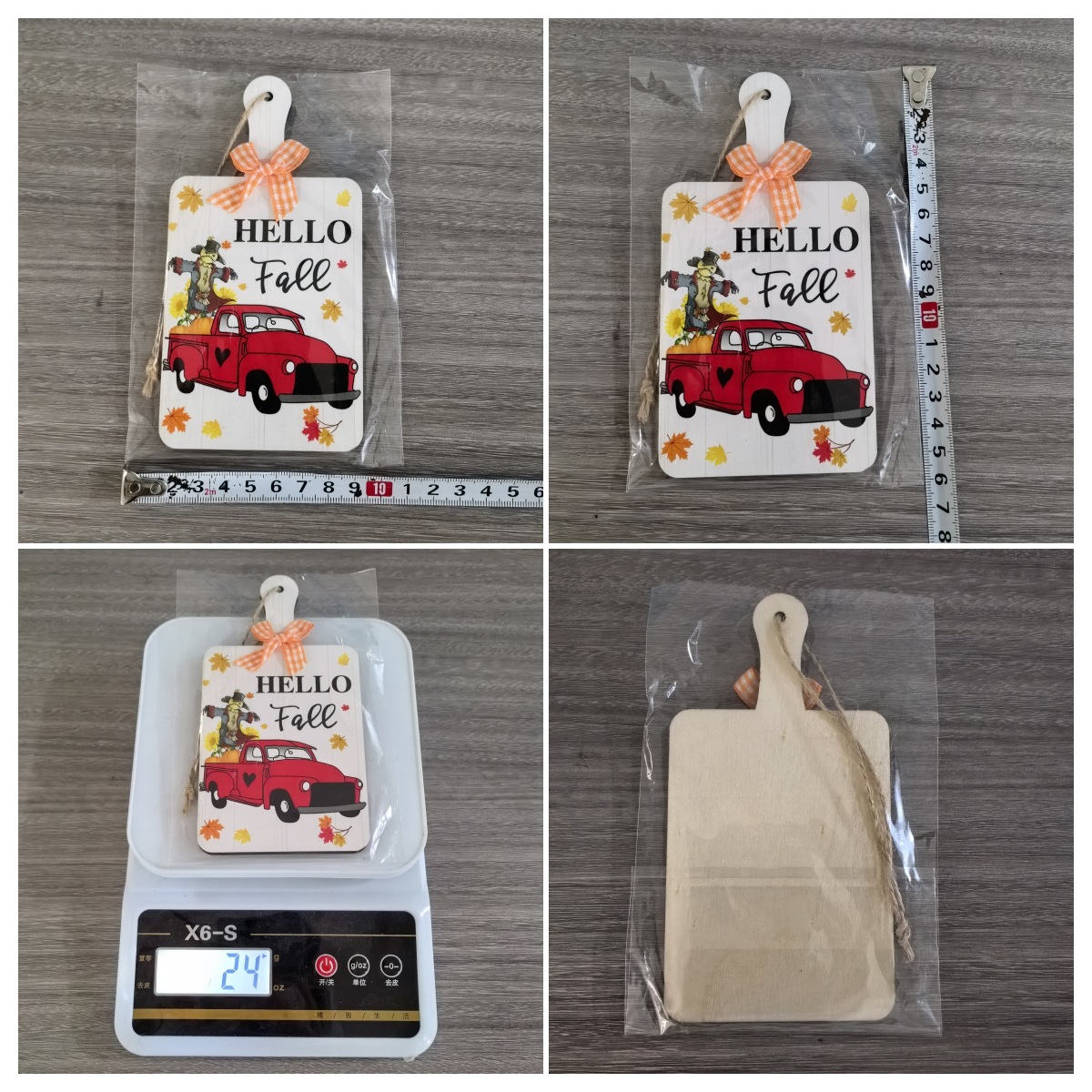 3 fournitures de décoration d'automne Pendentif de plaque de porte en bois de Thanksgiving Pendentif en bois d'automne Décorations pour la maison_voghion.com