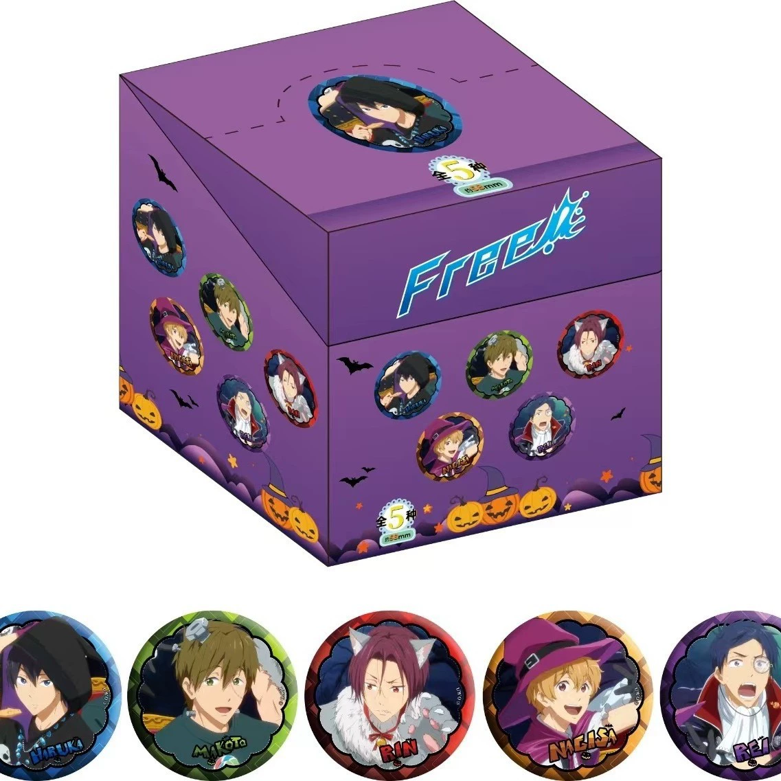 Подлинный «Free!» Лайм-Ye Летняя серия Полароид Blind Box Нанаcе Харука Аниме Две страницы Переферийный Танико