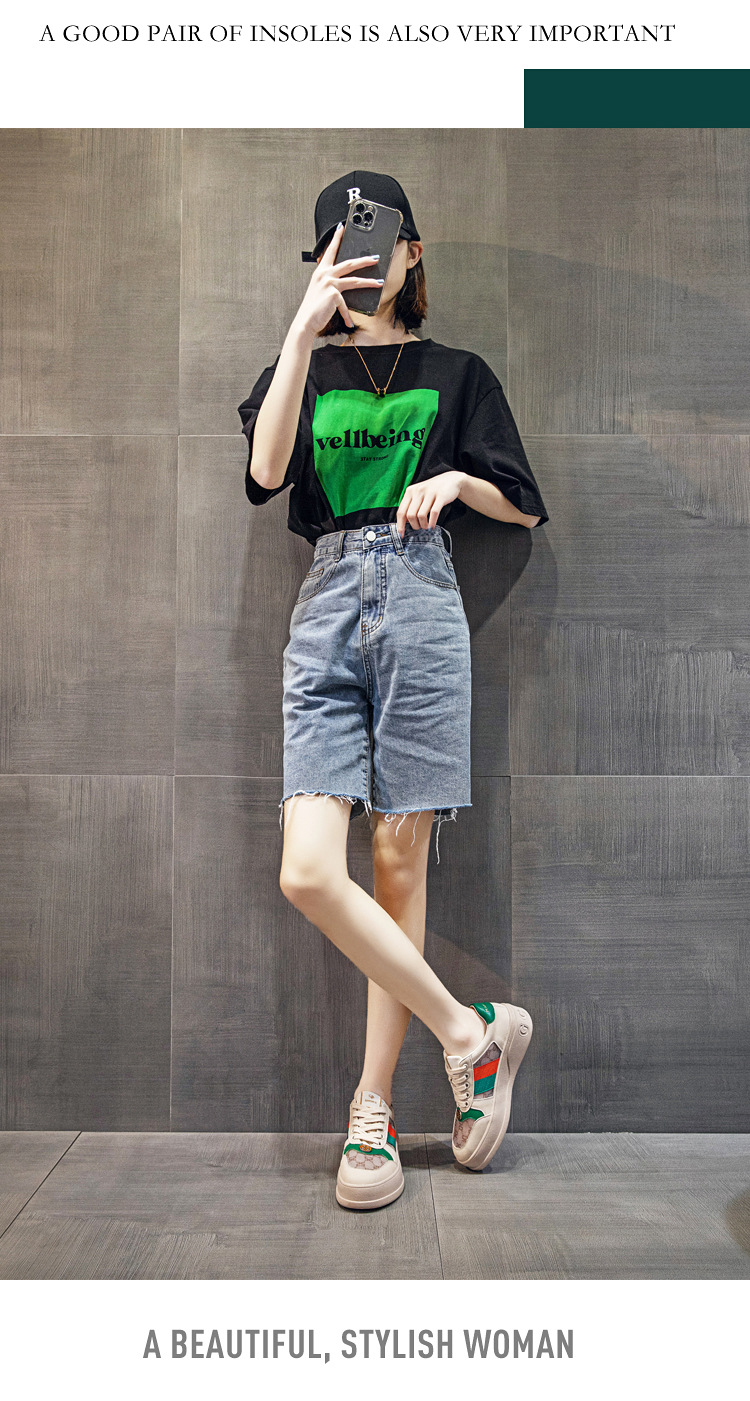 2023 Spring And Autumn New Leather Thick-soled Sneakers Women's Net red sponge cake dirty shoes European goods mesh women's shoes tide_voghion.com