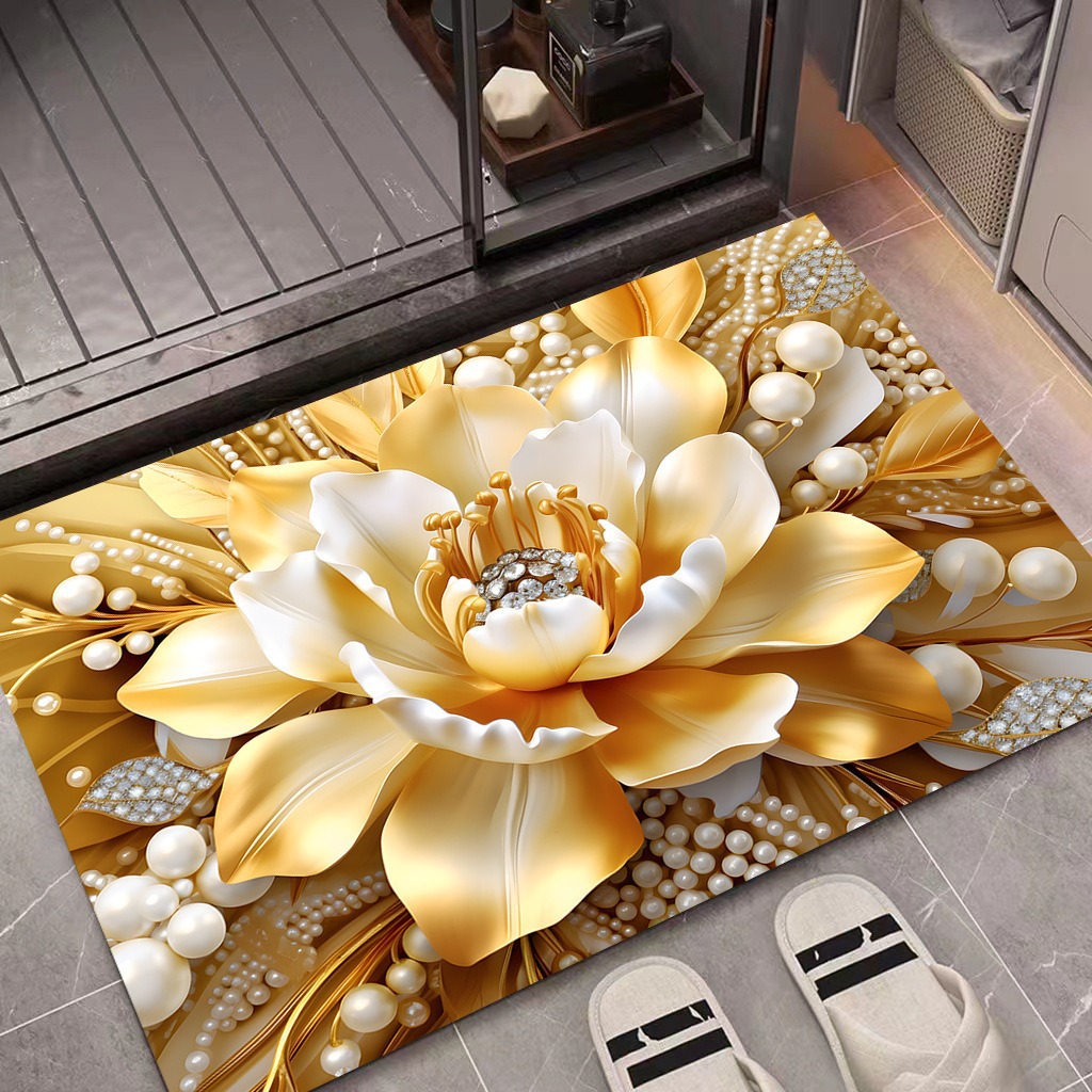 3d Diatomaceous Earth Bath Mat Non-slip Quick-dry Shower Rug_voghion.com
