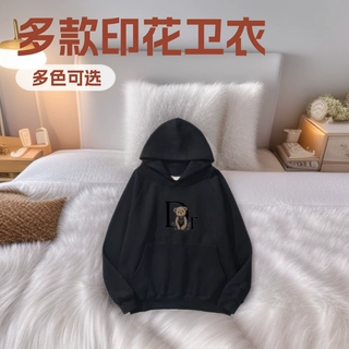 跨境插肩袖潮牌多款印花logo卫衣情侣连帽衫男式卫衣秋冬连帽衫