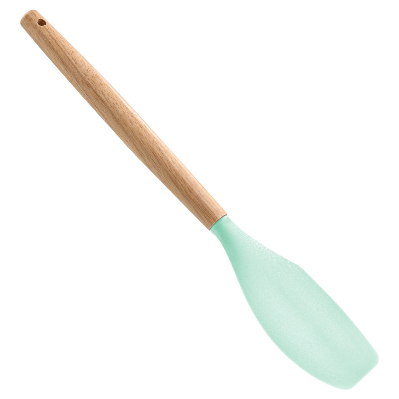 Large scraper with wooden handle (small version) dark green