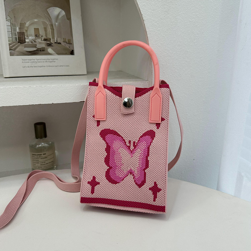 Bolso de teléfono móvil de punto versión coreana del bolso de mensajero de la serie primavera