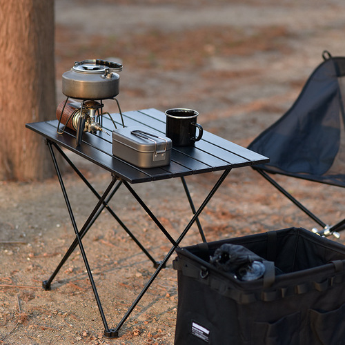 Manufacturer outdoor camping folding table stall aluminum alloy table barbecue portable household egg roll table folding square table
