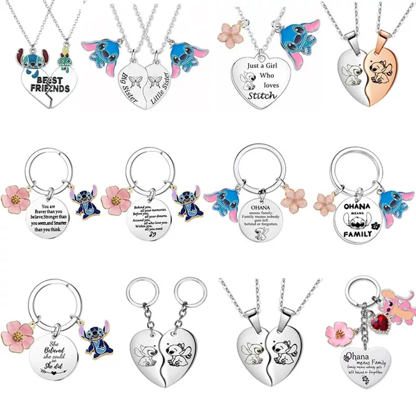 Cross-border hot selling anime peripheral star baby Anqi Stitch Stitch necklace cute alloy drop oil pendant