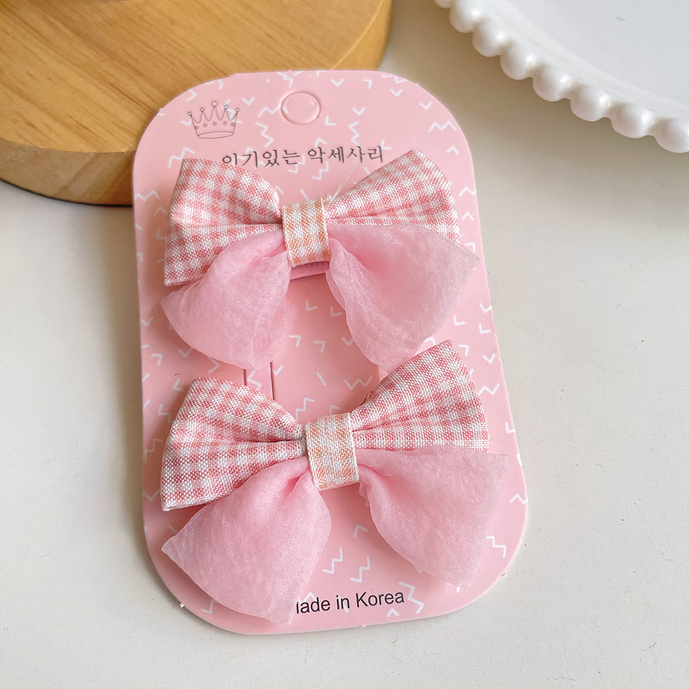 Polyester Material Women's Korean Style Bow Knot Polyester Hair Clip