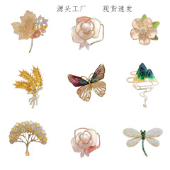 新款热销枫叶胸花 时尚气质百搭精美别致轻奢感胸针别针厂家批发
