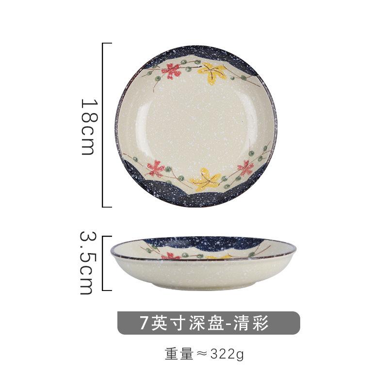 명확한 색깔-7 인치 쌀 접시