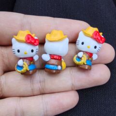カウボーイkt猫小公仔手作りDIY携帯ケース材料ストラップ装飾クリームゴム部品車載小物