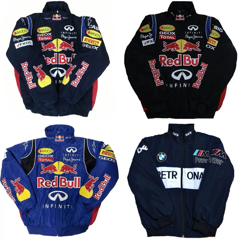F1 racing suit embroidered jacket for men, Red Bull Ferrari McLaren motorcycle riding jacket, trendy brand cotton jacket F1 racing suit embroidered jacket for men, Red Bull Ferrari McLaren motorcycle riding jacket, trendy brand cotton jacket