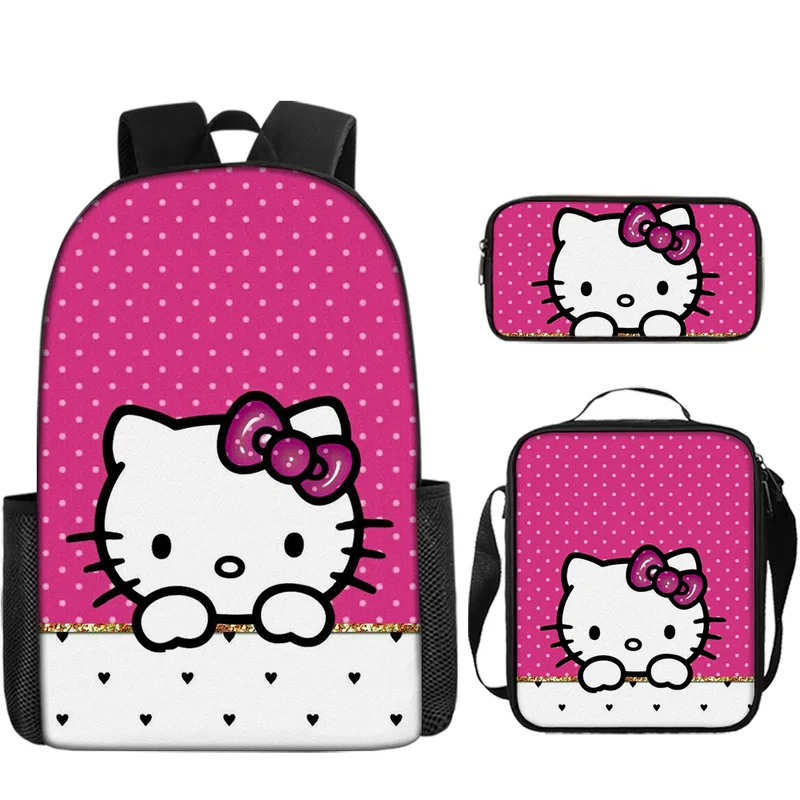 Hello kitty, school bag for elementary school students, children's backpack, shoulder bag, pencil case