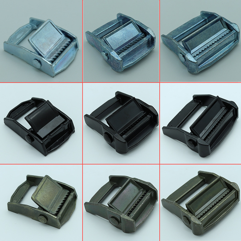 捆绑带压扣配件25/38/50mm拉紧器紧绳器锌合金不锈钢黑色军绿扣子