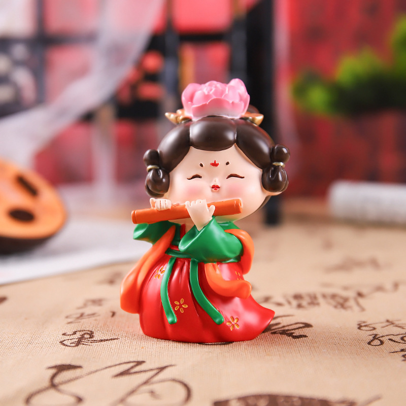 创意潮玩国色长歌大号摆件复古客厅装饰品酒店玄关工艺品直销|undefined