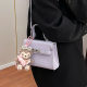French Niche Texte Handbag 2025 New Women's Bag Fashion Simple Crossbody Bag Popular Casual Small Square Bag