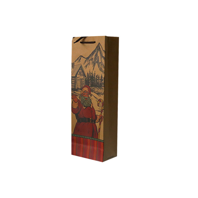 新しいクリスマス酒袋クリスマスクラフト紙ワイン袋ワイン瓶袋クリスマス国境を越えた家庭用品|undefined