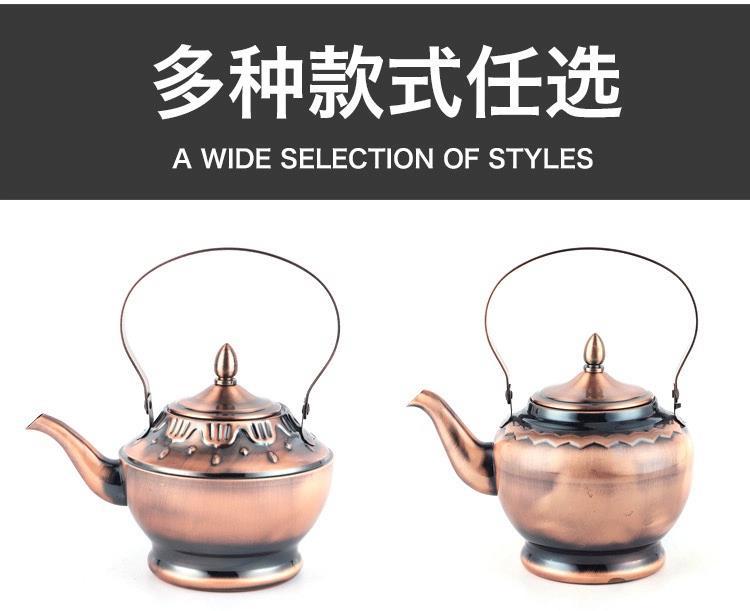 藏式奶茶壶酥油茶保温水壶包用品蒙餐餐具古铜热水不锈钢茶壶