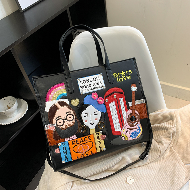 大衆が国境を越えた女性バッグをデザインした新しい布刺繍通勤バッグ欧米のレトロなシングル肩斜め掛けバッグ|undefined