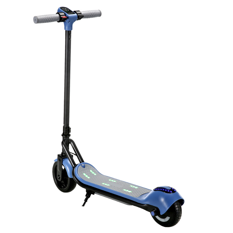 Outdoor Children's Electric Scooter, Foldable, with Music and Lights, Two-Wheeled, Suitable for Ages 6-12, Range 10Km
