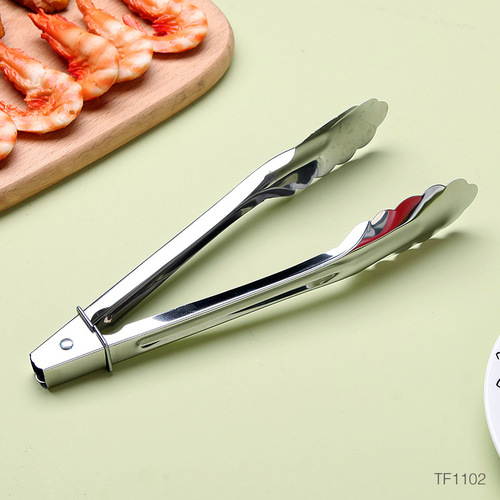 Stainless steel food tongs stainless steel bread tongs barbecue tools cake kitchen food tongs food grade barbecue tongs