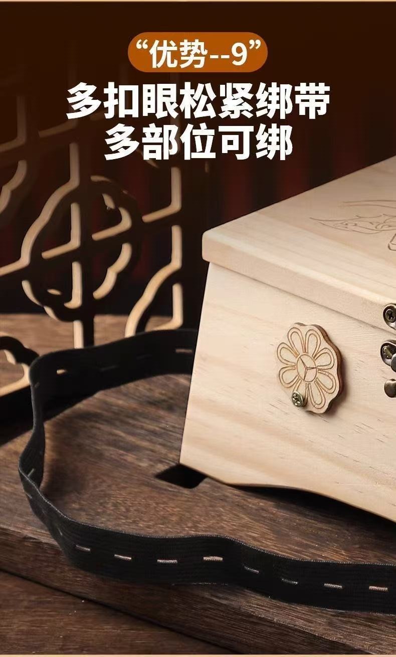 Wooden Moxibustion Box Portable Moxa Warmer 4-6 Hole Ai Jiu Tool for Traditional Warm Therapy preparation