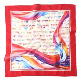 全棉数码印花方巾 纯棉手帕Bandana头巾工厂来图来样定制全棉围巾