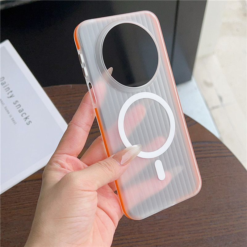 Suitable for Huawei Mate80 Corrugated Magnetic Anti-Slip Strip Phone Case Honor 500 Matte Skin-Feel P90 Protective Cover Suitable for Huawei Mate80 Corrugated Magnetic Anti-Slip Strip Phone Case Honor 500 Matte Skin-Feel P90 Protective Cover