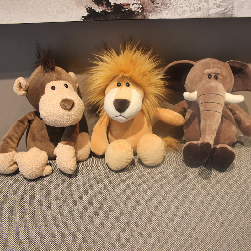 cute adorable elephant plush toy lion tiger giraffe doll children's day gift cute adorable