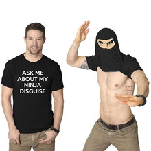 2025年ASKMEABOUTMYNINJADISGUISE忍者T恤翻转搞怪短袖夜光版