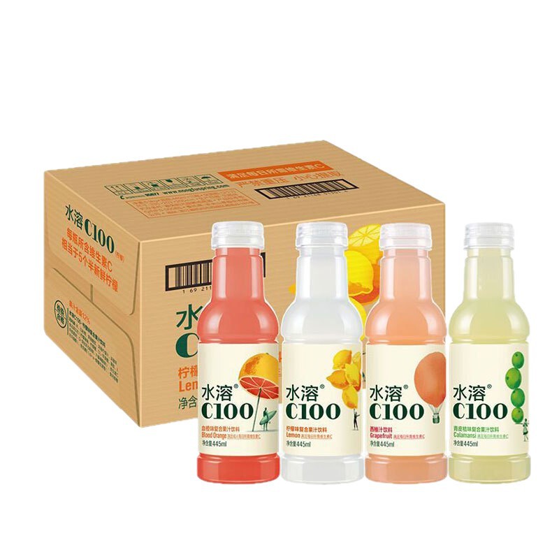 農福泉 水溶性C複合果汁飲料 445ml×15本 フルボックス 特価 レモンフルーティードリンク|undefined