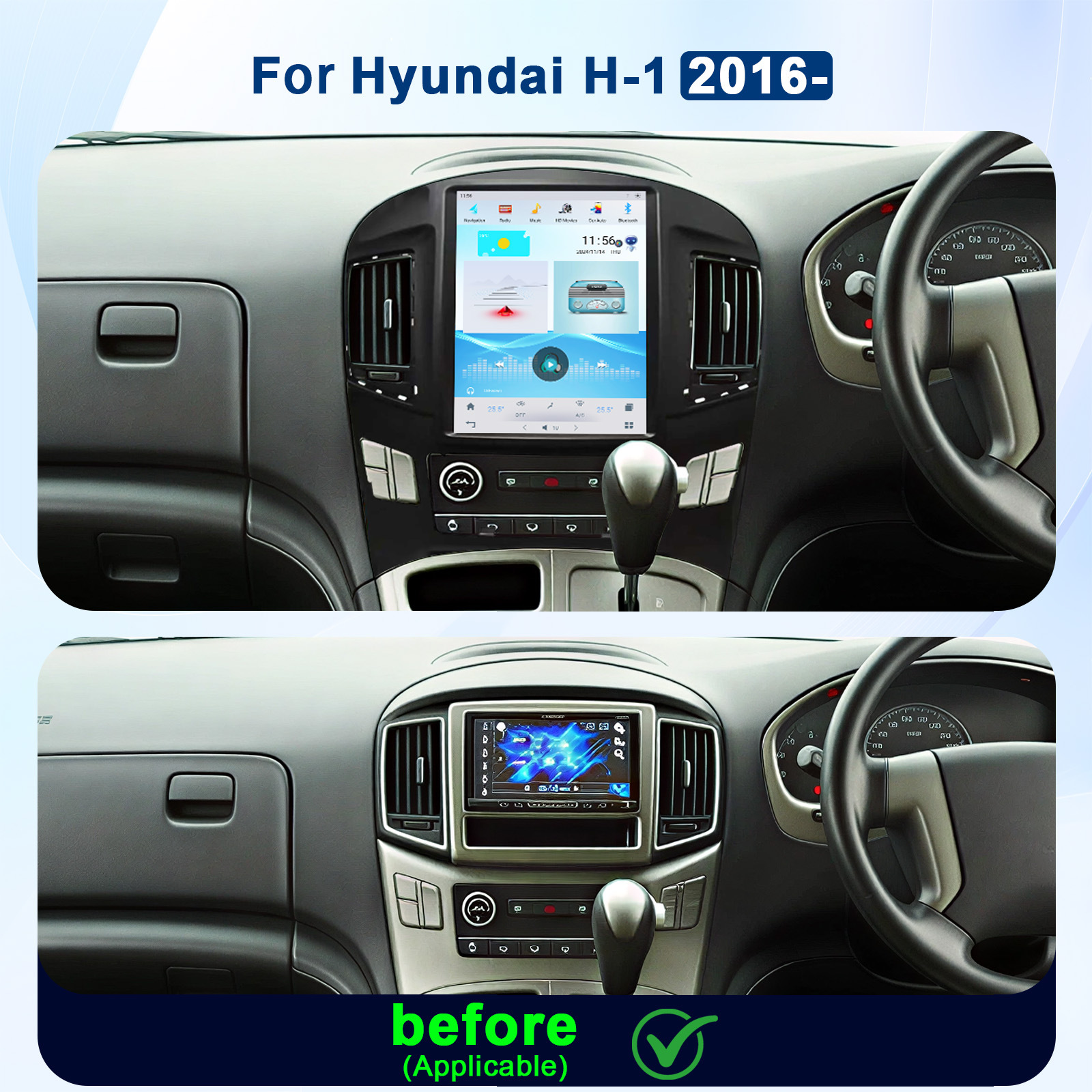 For Hyundai H1 2016 Car Navigation Car Audio Car GPS Android Navigation