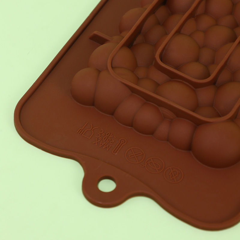 Mayorista transfronterizo burbuja de silicona de grado alimenticio DIY serie de placa completa chocolate molde de horneado doméstico