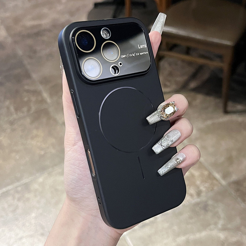 iPhone16 つや消し肌の感触の細いサークル磁気電話ケース Apple 15promax 大型ウィンドウレンズフィルム 14 に適しています。|undefined