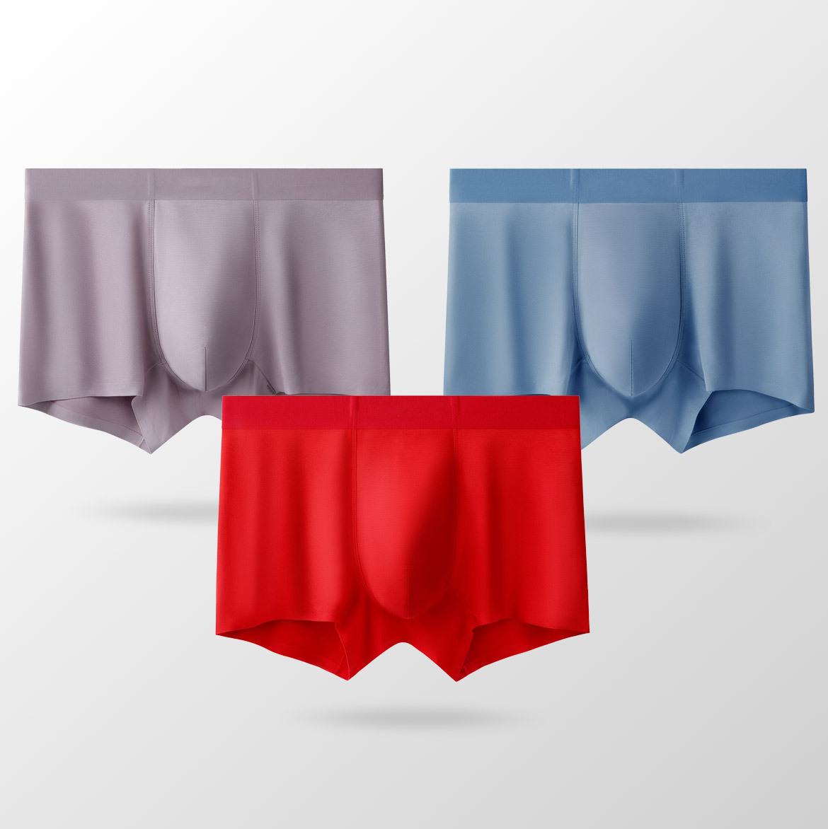 80 Pantalones de hombre Lanjing Modal 10A antibacterianos pantalones cortos cómodos simple sin marcas de verano rojo
