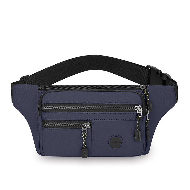 Bolso de pecho para hombre simple y ligero de color sólido Bolso de bolsillo de cajero portátil multicapa Película de cuero PU Bolso de mensajero de hombro para salida informal