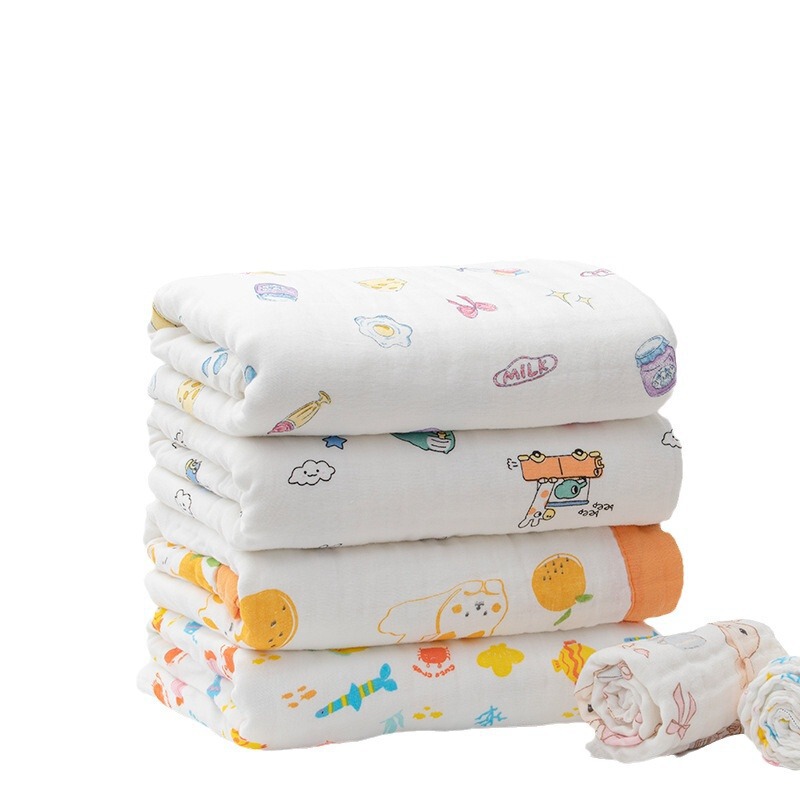 Sanli towel cotton class a baby gauze baby bath towel children's wide side six 110*110 baby bath towel