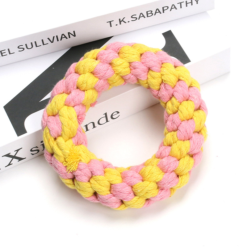 Amazon juguetes para mascotas animales tejidos cuerda de algodón molar juguetes para perros y gatos al por mayor cachorros juguetes de cuerda para morderse para mascotas