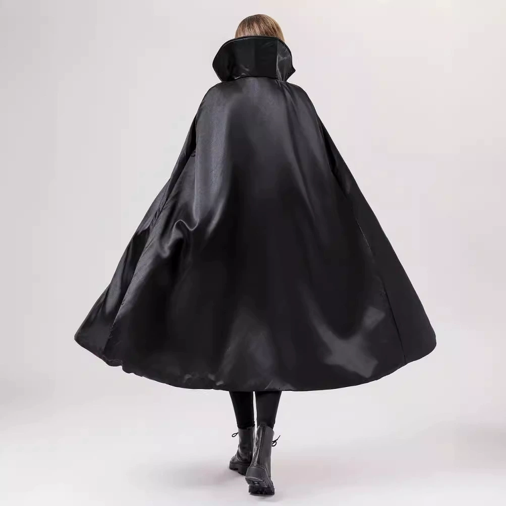 Хэллоуин cloak взрослый костюм макияжа красный и черный плащ с высоким воротом, мертвый плащ, пиратский вампирский плащ