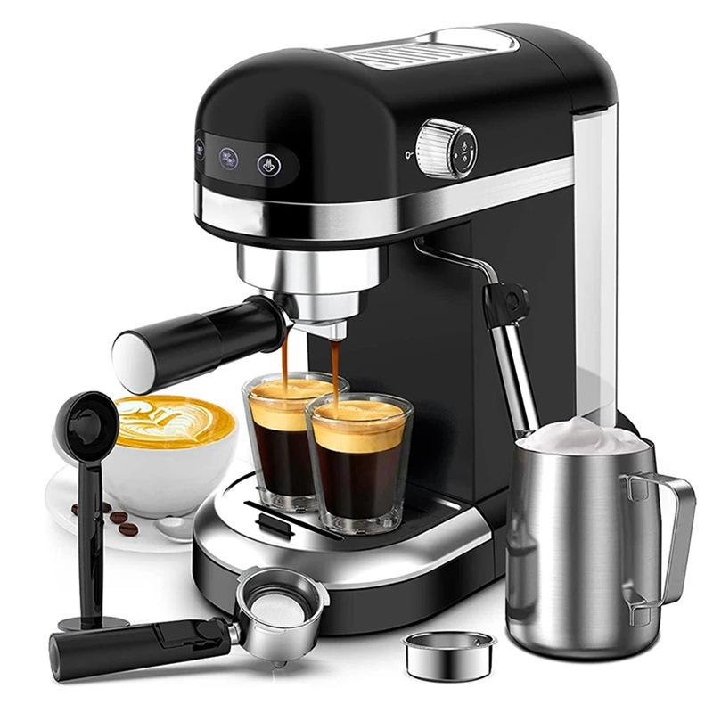 20bar bomba electromagnética botón táctil máquina de café italiano Microsoft tanque de agua 1350W italiano máquina de café de presión concentrada