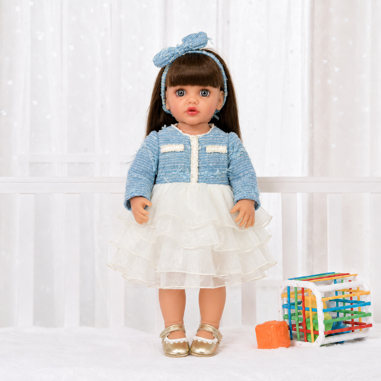 Muñeca Reborn Interactiva con Sensor Inteligente 40cm de Vinilo Multilingüe