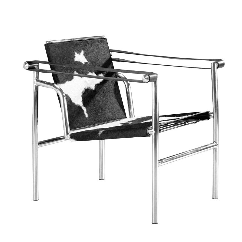 LC1 Basculan silla sofá de cuero Corbusier silla de cuero medieval silla casera silla casera