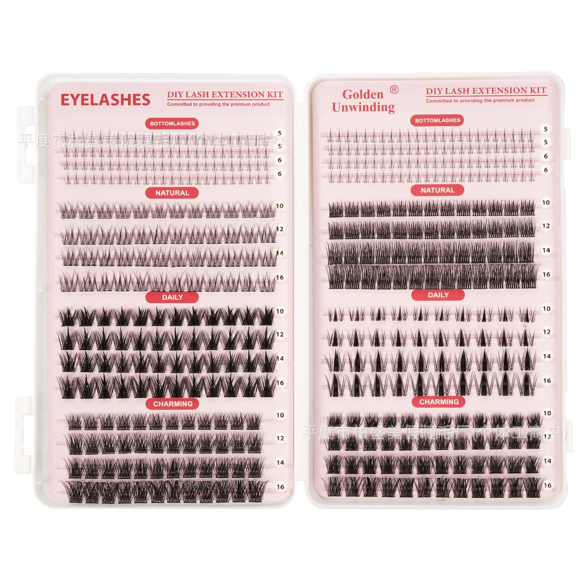 False Eyelashes dense lower lashes, European style, separate tufts, assorted sets