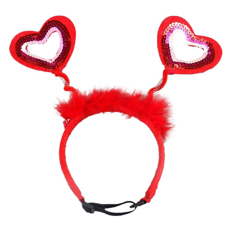 Chihuazi для Amazon прогулочный головной убор домашнее животное Рождество День Святого Валентина собака кошка ювелирные изделия повязка на голову любовь повязка на голову