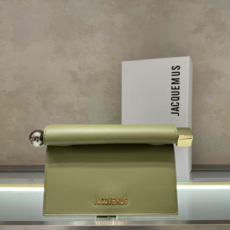 本革 Jacquemus2025 新作プラスチックバッグ多用途小型スクエアバッグショルダークロスボディ小型バッグカーリングチェーンバッグ|undefined