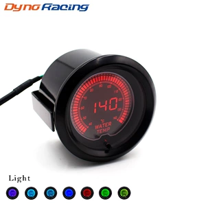 12V EVO Rəqəmsal LCD Su Temperaturu Ölçən 52MM Universal 7 Rəng İşıqlı