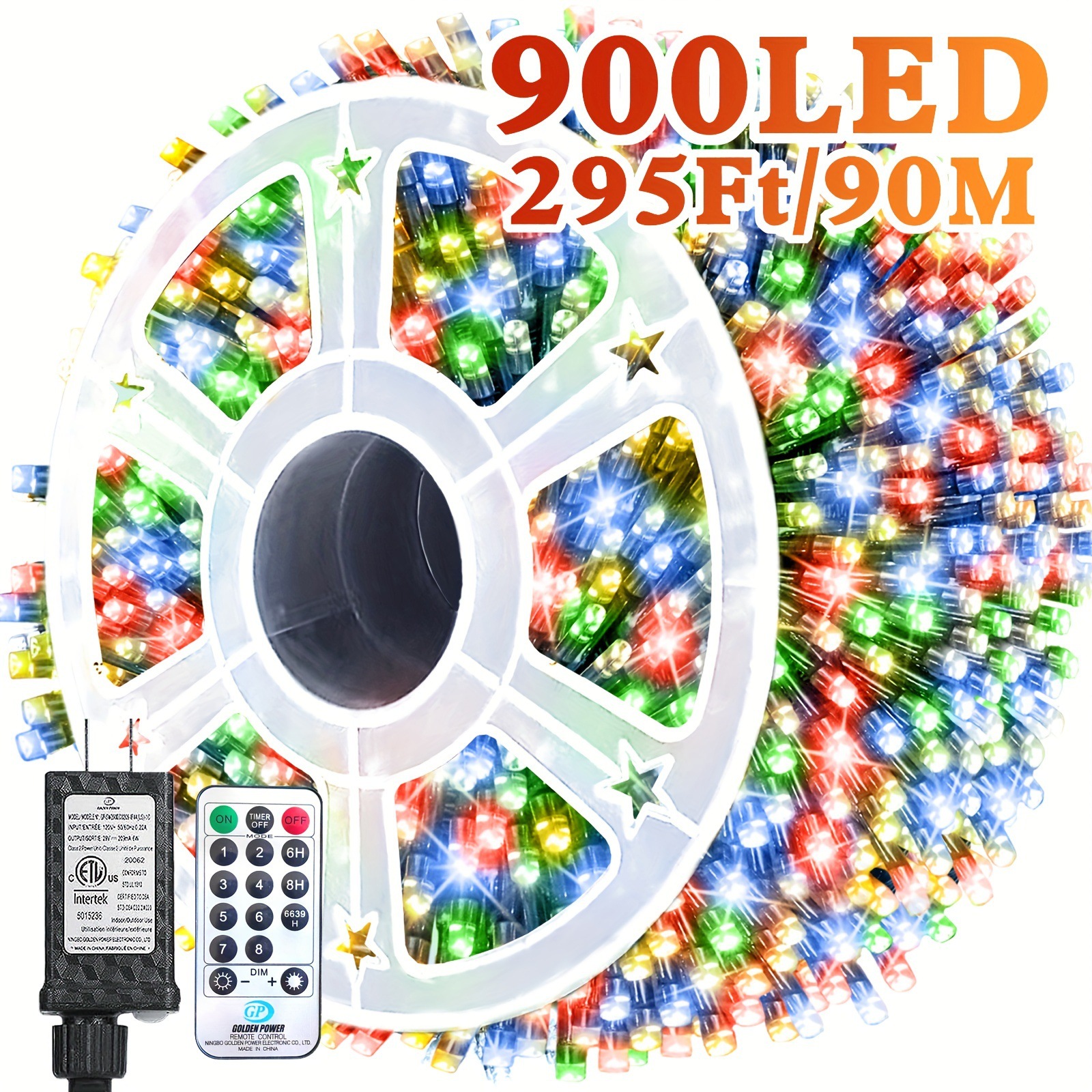 301ft Christmas Twinkle Lights Outdoor Xmas String Lights