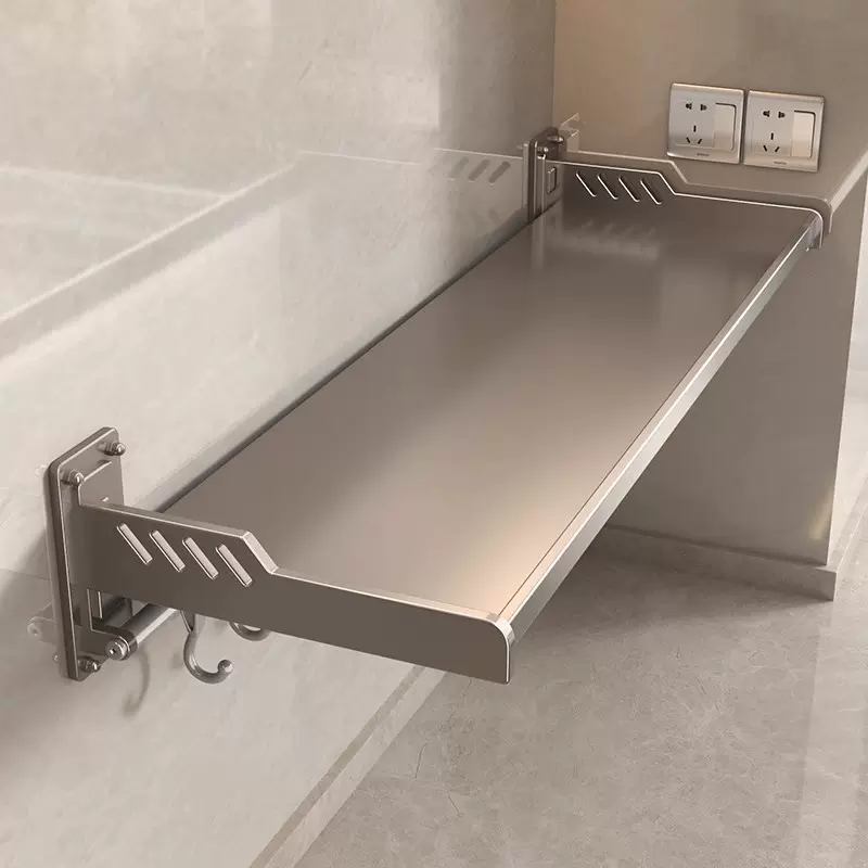 枪灰厨房置物架免打孔壁挂调料架墙上挂架调味品多功能家用收纳架