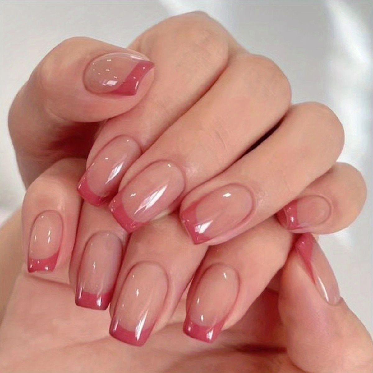 Paño de uñas corto de uñas cortas Parche de uñas postizas francesas Paño de uñas corto simple de venta caliente Parche de uñas cortas de uñas