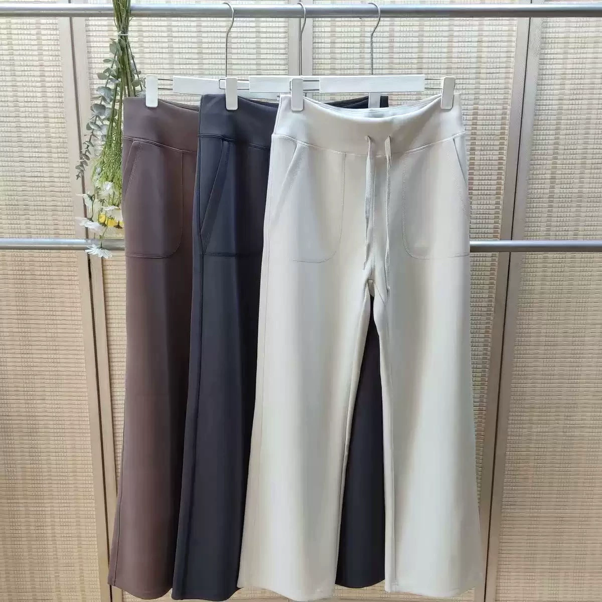 Женские брюки в стиле Lulu с драпировкой и шнурком, повседневные длинные брюки для йоги, спортивных тренировок, фитнеса, прямые брюки с высокой талией